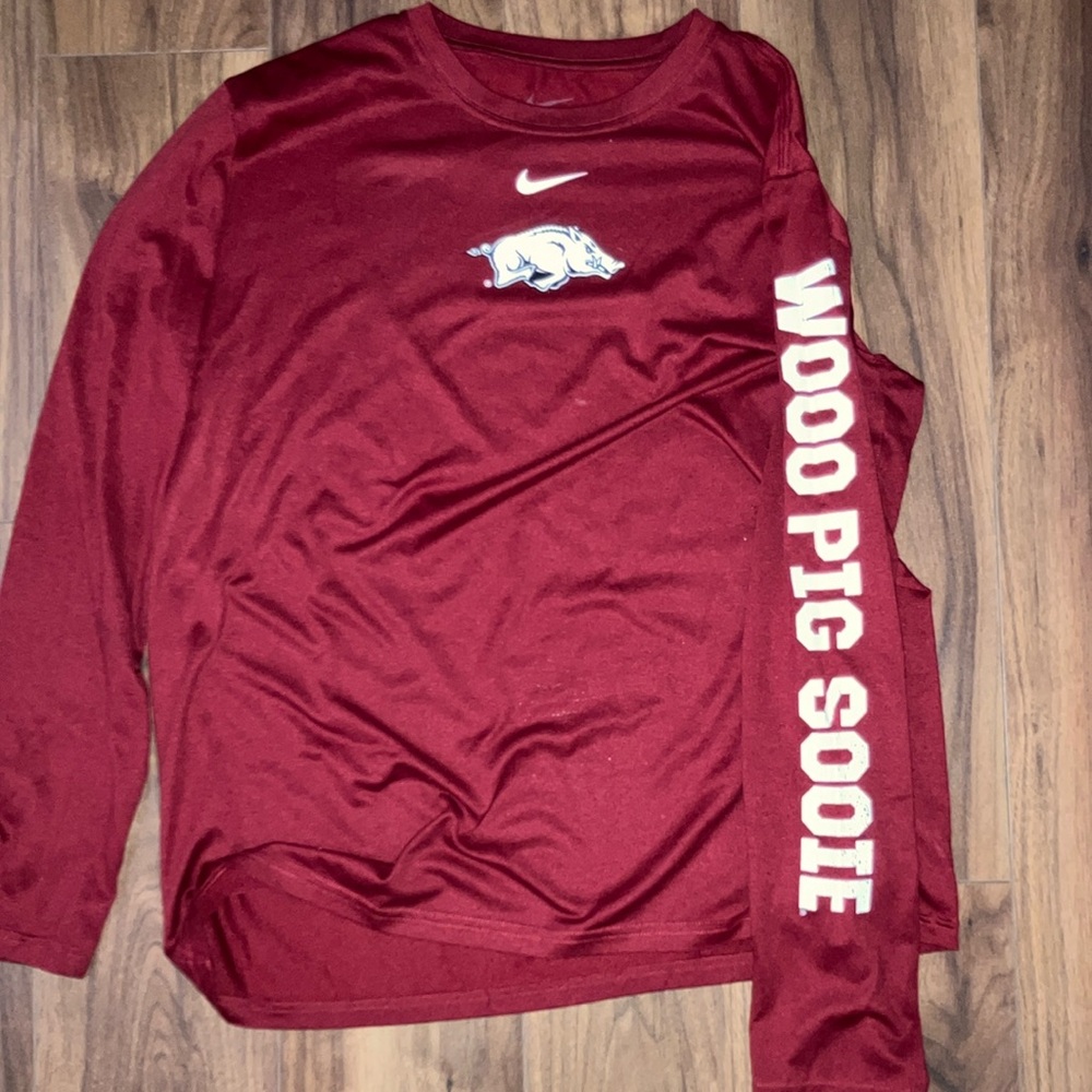 University of Arkansas long sleeve dry fit shirt